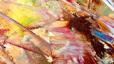  Renk dokusu. Tuvale elle çizilmiş yağlı boya resim. Soyut sanat geçmişi. Modern, çağdaş sanat. Renkli tuval. Duvar dekoru arkaplanı