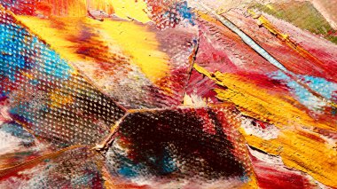  Renk dokusu. Tuvale elle çizilmiş yağlı boya resim. Soyut sanat geçmişi. Modern, çağdaş sanat. Renkli tuval. Duvar dekoru arkaplanı