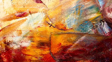  Renk dokusu. Tuvale elle çizilmiş yağlı boya resim. Soyut sanat geçmişi. Modern, çağdaş sanat. Renkli tuval. Duvar dekoru arkaplanı