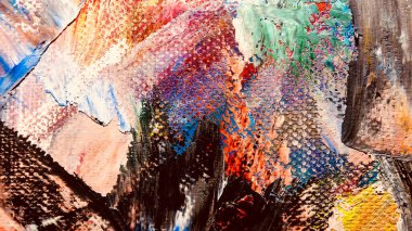  Renk dokusu. Tuvale elle çizilmiş yağlı boya resim. Soyut sanat geçmişi. Modern, çağdaş sanat. Renkli tuval. Duvar dekoru arkaplanı