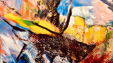  Renk dokusu. Tuvale elle çizilmiş yağlı boya resim. Soyut sanat geçmişi. Modern, çağdaş sanat. Renkli tuval. Duvar dekoru arkaplanı