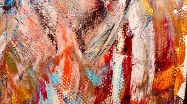  Renk dokusu. Tuvale elle çizilmiş yağlı boya resim. Soyut sanat geçmişi. Modern, çağdaş sanat. Renkli tuval. Duvar dekoru arkaplanı