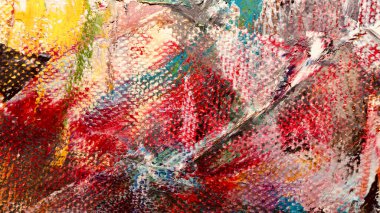  Renk dokusu. Tuvale elle çizilmiş yağlı boya resim. Soyut sanat geçmişi. Modern, çağdaş sanat. Renkli tuval. Duvar dekoru arkaplanı