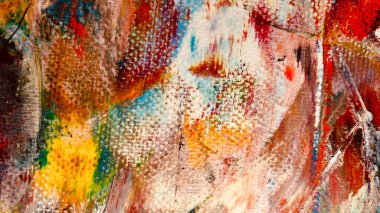 Renk dokusu. Tuvale elle çizilmiş yağlı boya resim. Soyut sanat geçmişi. Modern, çağdaş sanat. Renkli tuval. Duvar dekoru arkaplanı