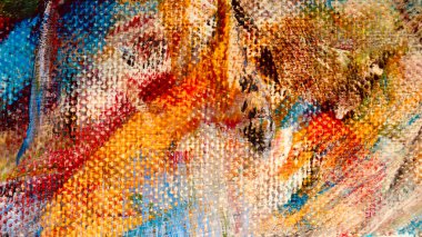  Renk dokusu. Tuvale elle çizilmiş yağlı boya resim. Soyut sanat geçmişi. Modern, çağdaş sanat. Renkli tuval. Duvar dekoru arkaplanı