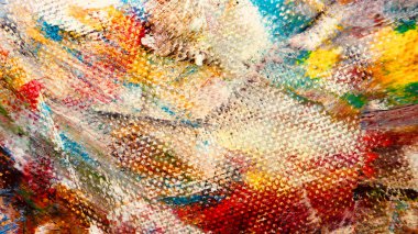  Renk dokusu. Tuvale elle çizilmiş yağlı boya resim. Soyut sanat geçmişi. Modern, çağdaş sanat. Renkli tuval. Duvar dekoru arkaplanı