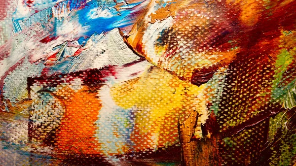 Färgkonsistens Handritad Oljemålning Duk Abstrakt Konst Bakgrund Modern Samtida Konst — Stockfoto