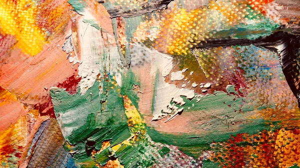 Renk Dokusu Tuvale Elle Çizilmiş Yağlı Boya Resim Soyut Sanat — Stok fotoğraf