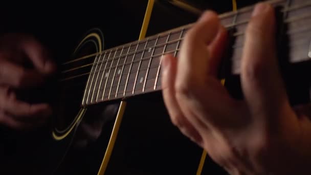Musisi Bermain Gitar Studio — Stok Video