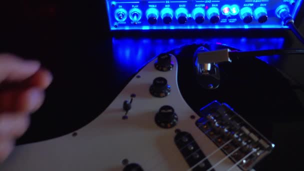 Гітара Підсилювач Крупним Планом — стокове відео
