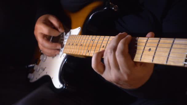 Musicien Jouant Guitare Studio — Video