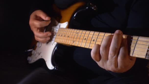 Musicien Jouant Guitare Studio — Video