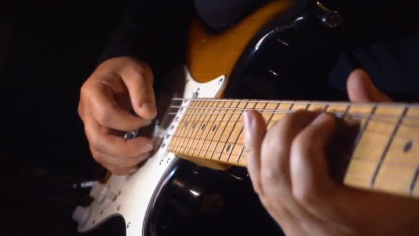 Musicien Jouant Guitare Studio — Video