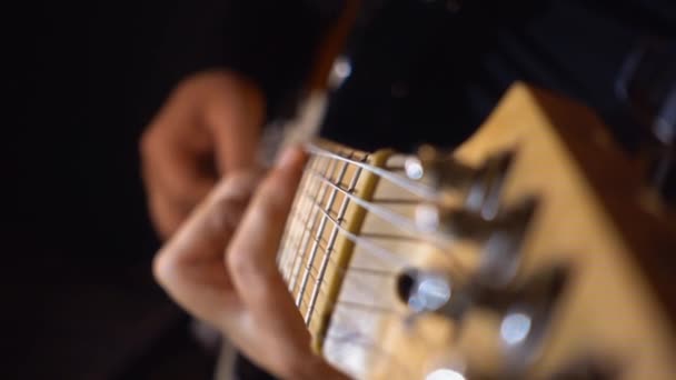 Musicien Jouant Guitare Studio — Video