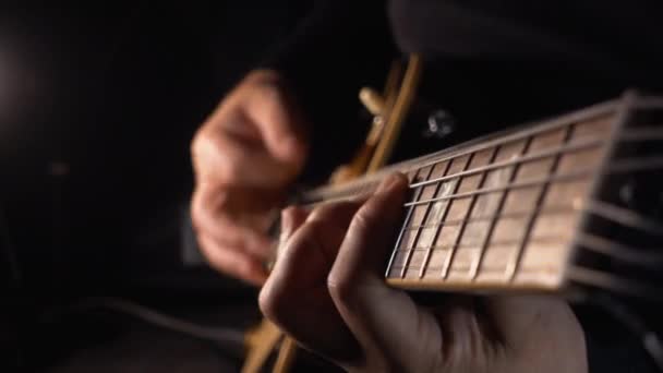 Musicien Jouant Guitare Studio — Video