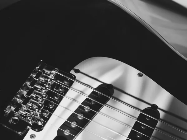 Guitarra Elétrica Fundo Escuro Espaço Cópia — Fotografia de Stock