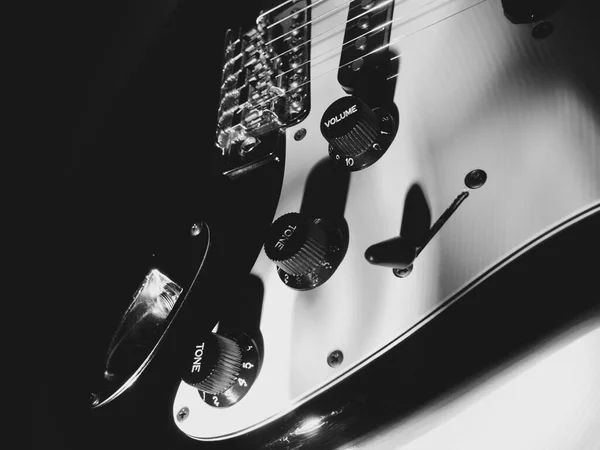 Electric Guitar Dark Background Copy Space — Stock Photo, Image