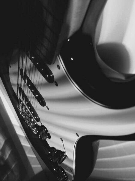 Electric guitar . dark background