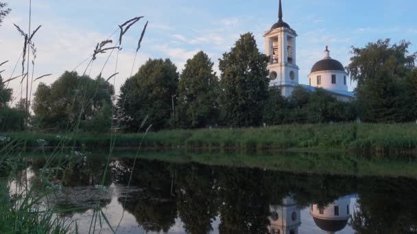 Church Reflection Water — Stock Video