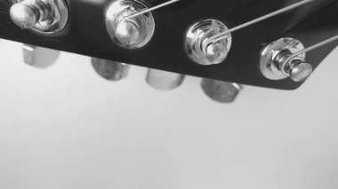 Elektro gitar. Siyah ve beyaz. Boşluğu kopyala