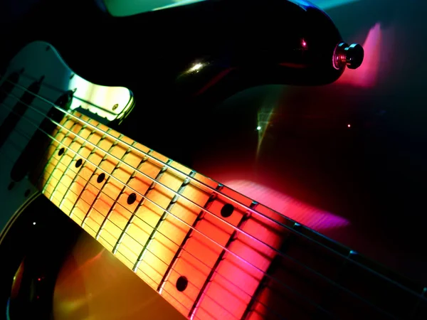 Electric Guitar Closeup Stage Light — Stock Photo, Image