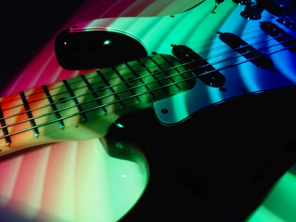 Electric Guitar Closeup Stag Light — Stock Photo, Image