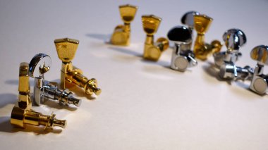 Gitar akort mandalları. Renk arkaplanı, Boşluğu kopyala