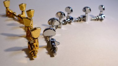 Gitar akort mandalları. Renk arkaplanı, Boşluğu kopyala