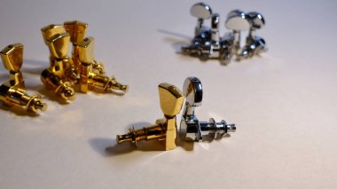 Gitar akort mandalları. Renk arkaplanı, Boşluğu kopyala