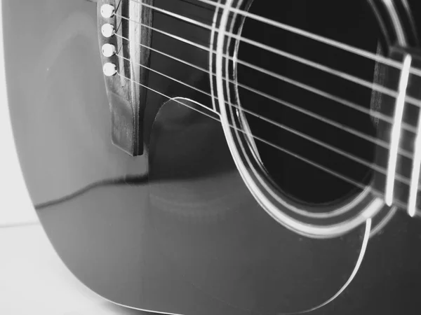 Pendekatan Gitar Hitam Dan Putih — Stok Foto