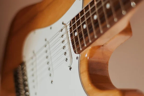 Vintage Electric Guitar Closeup Copy Space — Stock Photo, Image