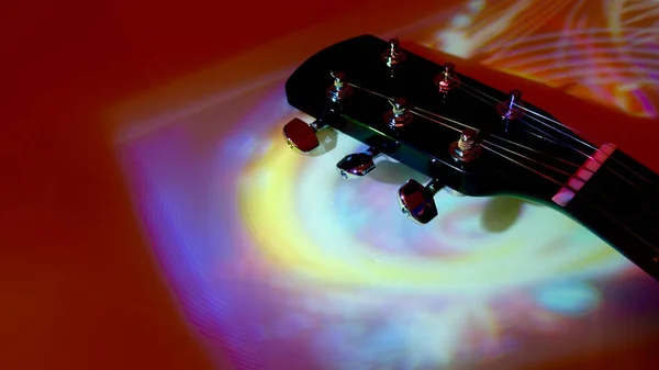 Electric Guitar Stage Light Copy Space — Stock Photo, Image