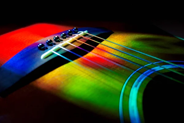 Guitarra Elétrica Luz Palco Espaço Cópia — Fotografia de Stock