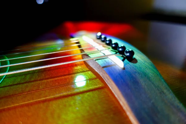 Guitarra Eléctrica Luz Del Escenario Copiar Espacio —  Fotos de Stock