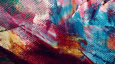 Renk dokusu. El çizimi. Soyut sanat geçmişi. El çizimi. Tuvale yağlı boya. Modern, çağdaş sanat. Renkli tuval. Duvar dekoru arkaplanı