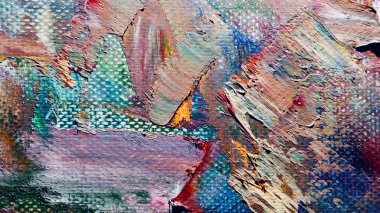 Renk dokusu. El çizimi. Soyut sanat geçmişi. El çizimi. Tuvale yağlı boya. Modern, çağdaş sanat. Renkli tuval. Duvar dekoru arkaplanı