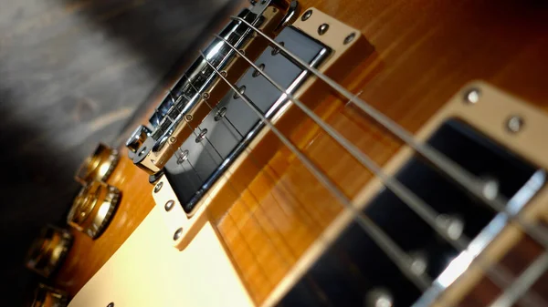 Nahaufnahme Der Gitarre Kopierraum — Stockfoto