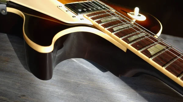 Primer Plano Guitarra Eléctrica Espacio Copia — Foto de Stock