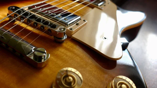 Electric Guitar Closeup Copy Space — Stock Photo, Image