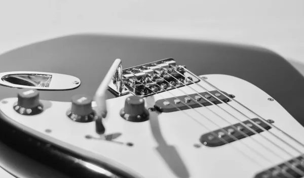 Guitarra Elétrica Fechar Espaço Cópia — Fotografia de Stock