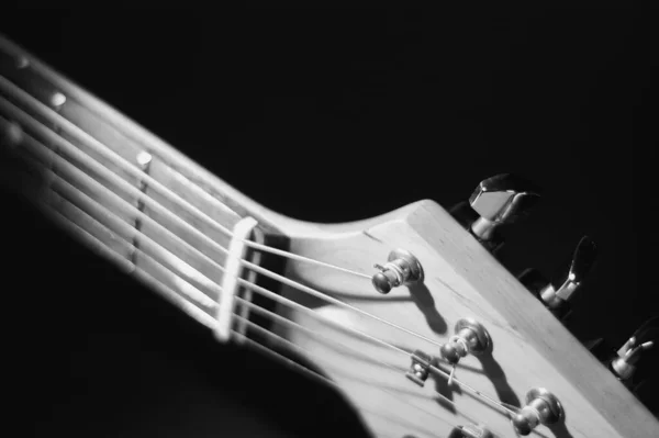 Guitar Drum Closeup Black White — Stock Photo, Image