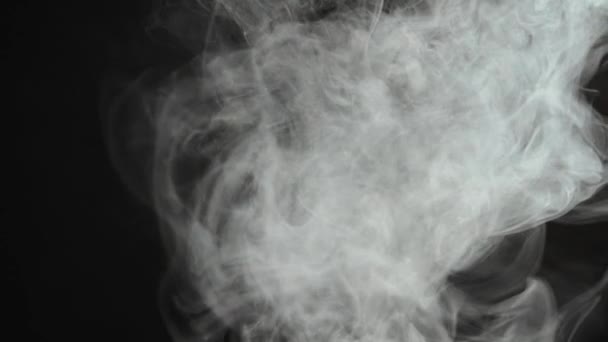 Cloud Cigarette Smoke Mixing Dark Background Slow Motion — Stock Video