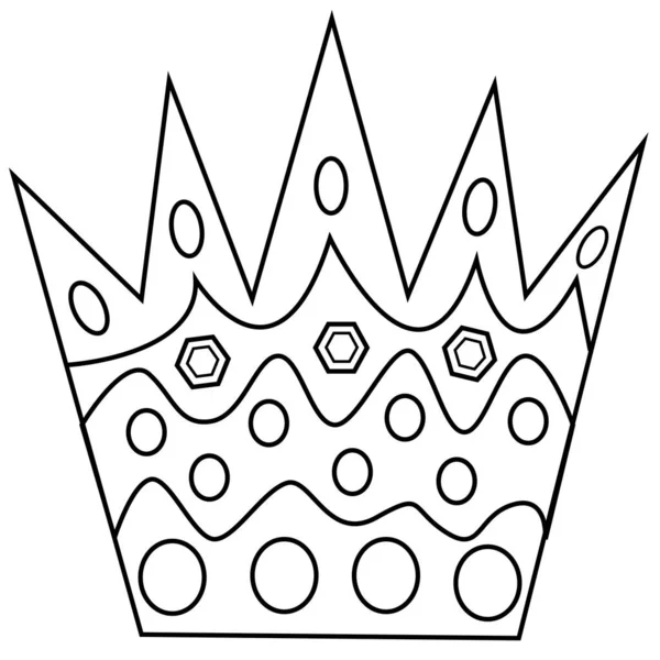 Piękna korona króla. Ręcznie rysowane wektor Ilustracja. — Wektor stockowy
