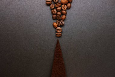 Kahve çekirdeği ve kahve..