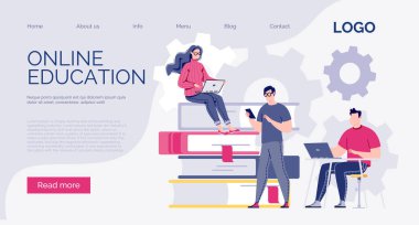Banner, web sayfası şablonları. Düz bir şekilde taşıyıcı. E-öğrenme, online eğitim, e-kitap. Sözlük, ansiklopedi kütüphanesi veya web arşivi. Teknoloji ve edebiyat, medya kütüphanesinde dijital kültür.