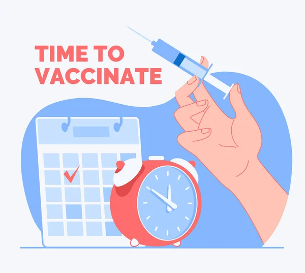 Begreppet Vaccinationskalender För Patienten — Stock vektor