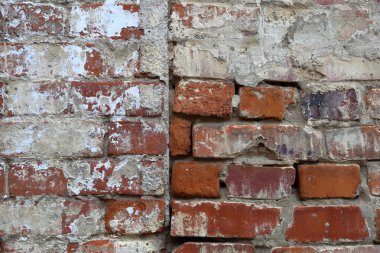 Eski bir dokulu tuğla tasarım kabartmalı duvar fikri