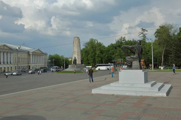 Владимир Росія Травня 2018 Пам Ятник Великий Значок Іконописця Андрія — стокове фото