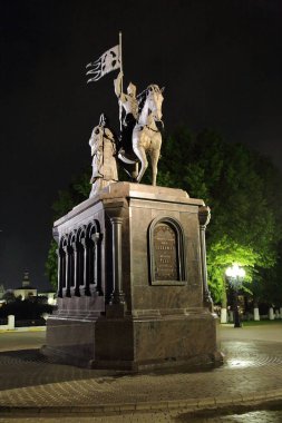 Vladimir, Rusya - 18 Mayıs 2018: Anıt Prens Vladimir ve Aziz Theodore. 2007 yılında açıldı. Heykeltıraş Sergey Isakov