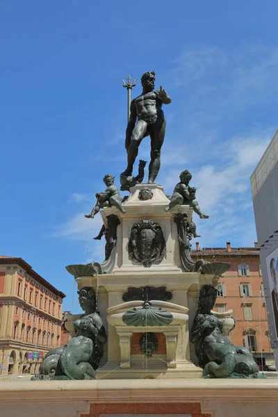 意大利博洛尼亚 2018年7月19日 著名的海王星喷泉 早期的工作由雕刻家 Giambologna 完成了大约1567 — 图库照片